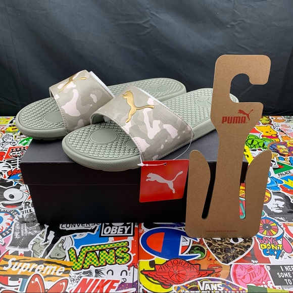 Puma Shoes - Puma Cool Cat Forest Camo Women’s Slides